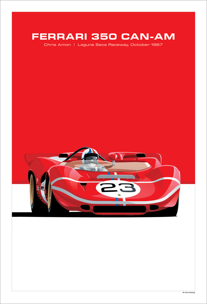 Ferrari 350 Can-Am Poster